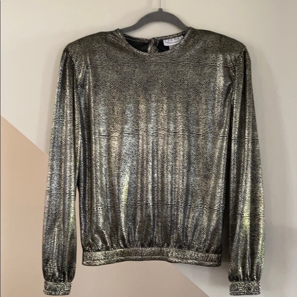 VINTAGE 80’s GOLD SZ SM 4/6 EUC SNAKE SHOULDER PAD